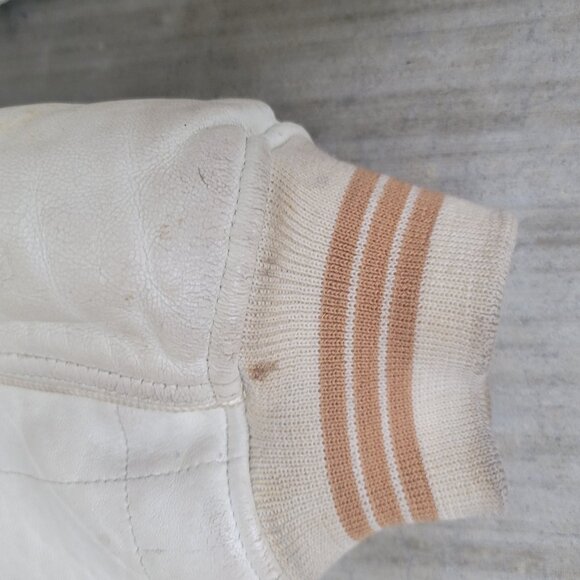 VINTAGE AVIREX New York leather Varsity Jacket Hip Hop 1990s US MEN'S Size 6XL - Picture 5 of 14